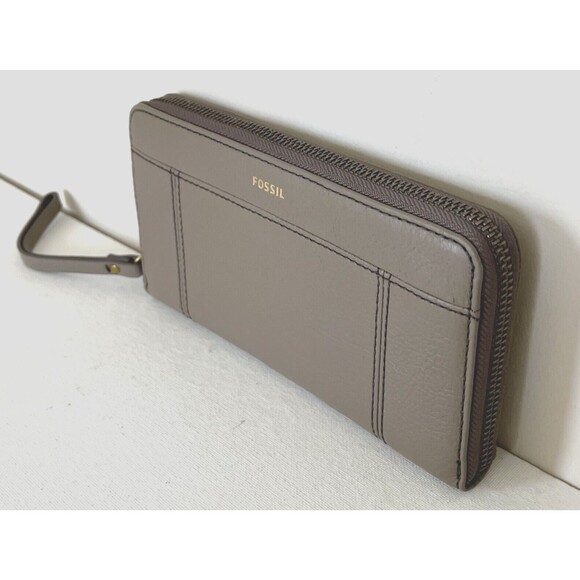 New Fossil Jori Zip Clutch wristlet RFID Wallet Vintage Khaki - Picture 4 of 4